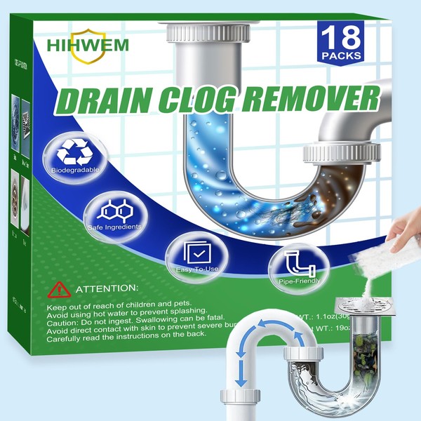 Drain Clog Remover Powder Sink Drain Cleaner for Hair and