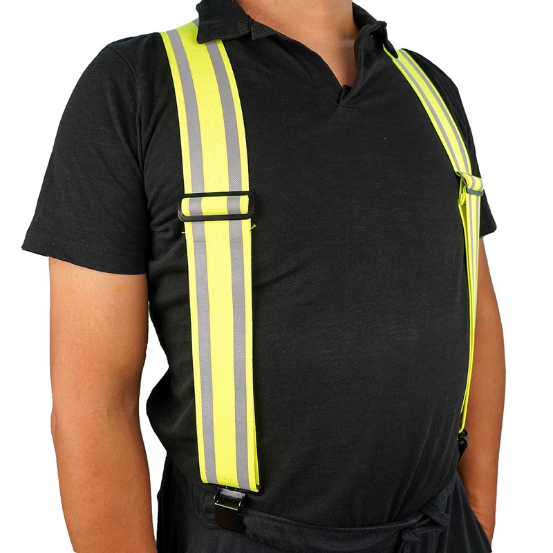 MELOTOUGH Reflective Safety Suspenders for Men|Work Suspenders with Fully Elastic