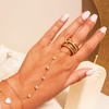DORANA Gold Stackable Rings for Women Sterling Silver Interlocked Mixed
