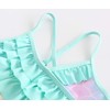 Big Girls One Piece Swimsuits Mermaid Ruffle Bathing Suits Adjustable