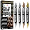 Funcils Liquid Chrome Paint Pen - 4 Dual Tip Mirror