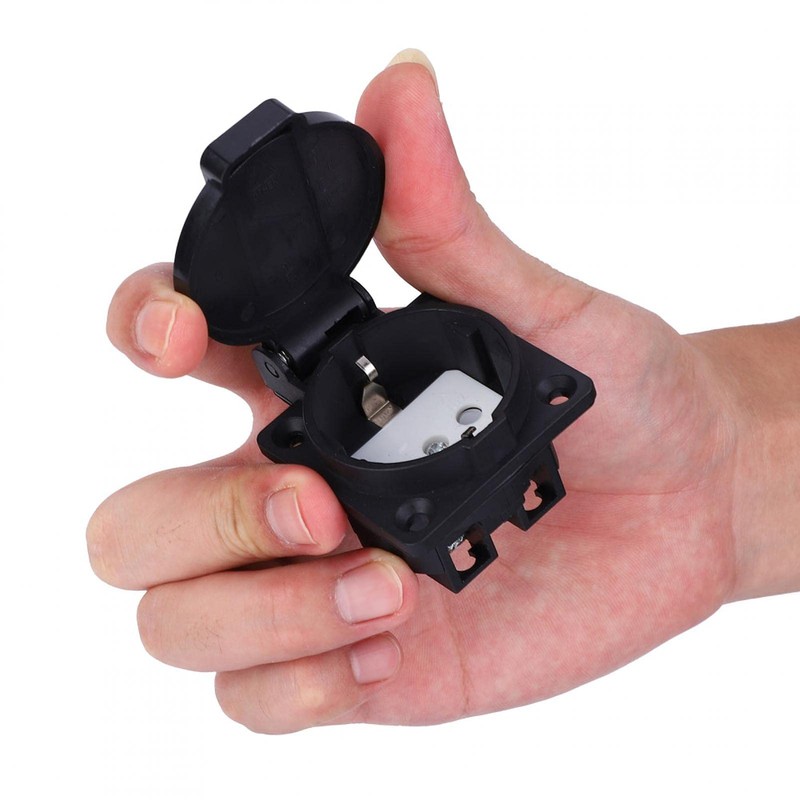 Black German Socket, Industrial Waterproof Black German Socket for Generator
