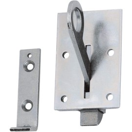 Floor stair catch with cover plate, galvanised steel