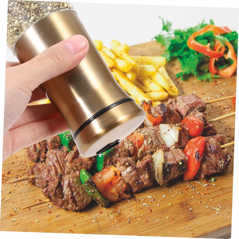Ipetboom 2Pcs Reusable Spice Bottles Salt Pepper with Design for
