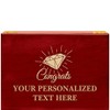 Crown Awards Congrats Engagement Rosewood Humidor Gift, Customize with Your