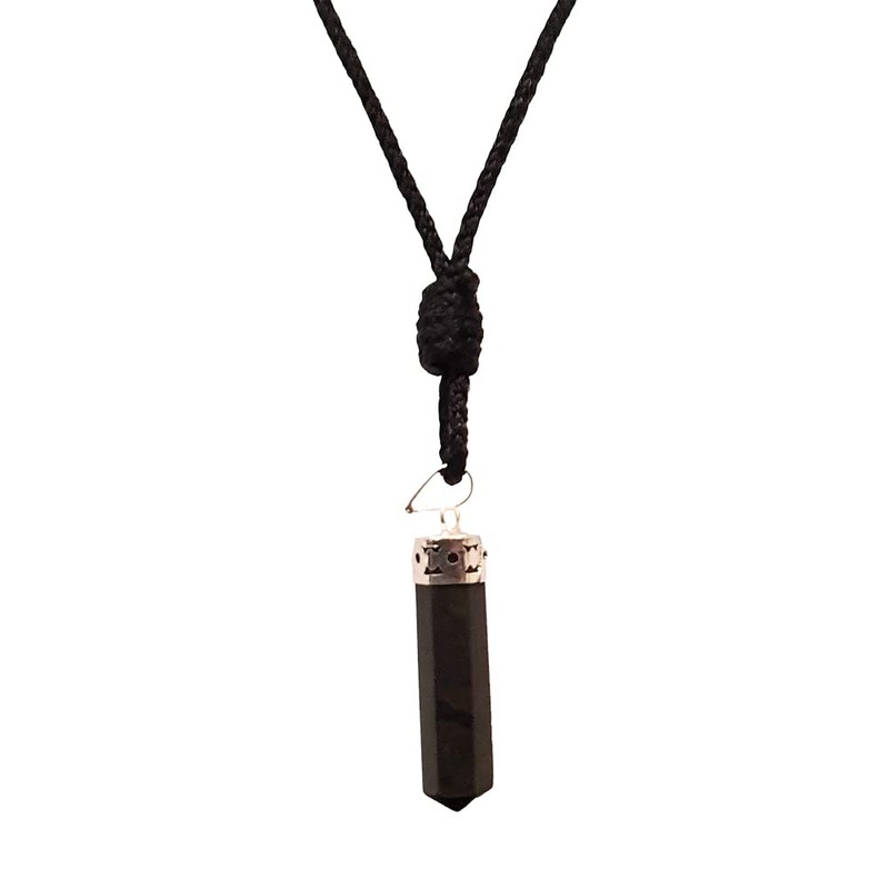 VIE VIE Pencil Pendant, 25-30mm (Black Agate)