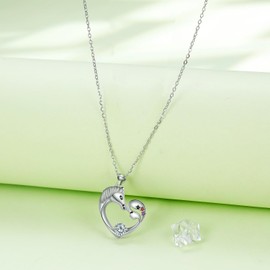 Arrebol Women's 925 Sterling Silver Necklace Pendant for Mother Women Jewellery Gift - Adjustable Chains 45 cm + 5, Cubic Zirconia