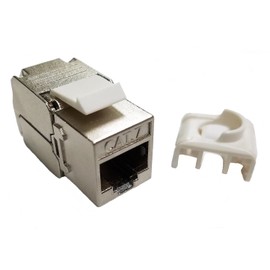 Sunnytech CAT7 RJ45 1200MHz Keystone Jack Shielded with Wall Plate (UL 94V-0 Fire Resist), 5 Pack