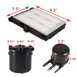 4PCS Fuel Filter Fits for 2017-2022 Ford F250 F350 F450 F550 Super Duty 6.7L V8 Diesel Engine Replace FD-4624 FD-4625 FD4624 FD4625 HC3Z-9N184-B HC3Z-9N184-C HC3Z9N184B HC3Z9N184C DF4624K
