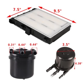 4PCS Fuel Filter Fits for 2017-2022 Ford F250 F350 F450 F550 Super Duty 6.7L V8 Diesel Engine Replace FD-4624 FD-4625 FD4624 FD4625 HC3Z-9N184-B HC3Z-9N184-C HC3Z9N184B HC3Z9N184C DF4624K