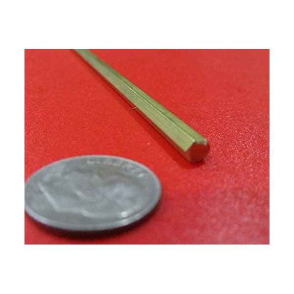360 Brass Hex Rod .188" (3/16") Hex Size x 6