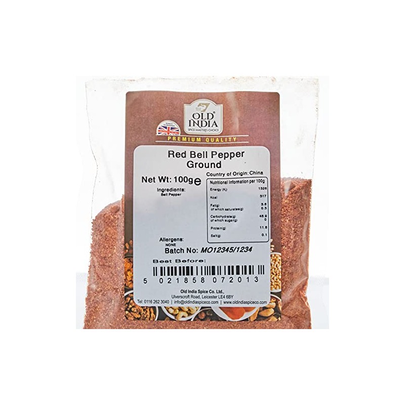 Old India Red Bell Pepper Ground 100g