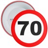 Speed Sign 70th Birthday Badge available in a choice of