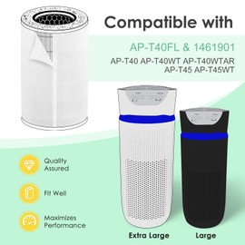 HSIAMEN Pre-Filter Compatible with HoMedics Air Purifier Filter Replacement 1461901 for AP-T40 AP-T45 TotalClean Model AP-T40WT AP-T40WTAR AP-T45WT, Fit Part# AP-T40FL, 6-Pack