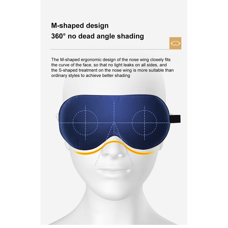 WIZBIOTECH Sleep Mask 100% Real Natural Eye Mask with Adjustable