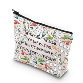 Boy Grey Heron Anime Movie Makeup Bag Anime Lover Gift Animated Movie Inspired Merch (Few Steps CA)