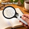 3X/45X Dual Lens Handheld Magnifying Glass with 3 LED Lights