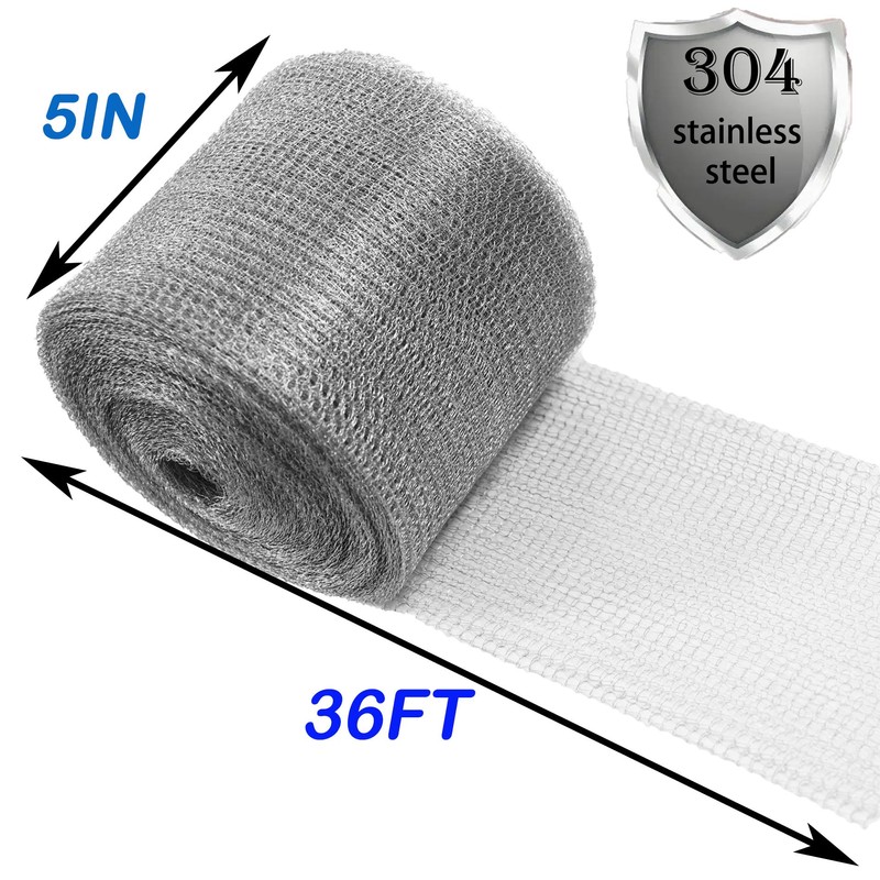 AWIORETON Wire Mesh for Mice Control 5 in X 36Ft,Hole