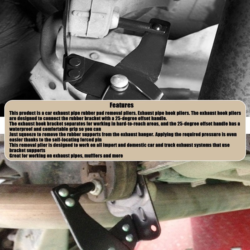 Shengsenfu 10" Exhaust Hanger Removal Pliers and 2 Hole Exhaust