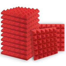 SK Studio Acoustic Foam Convoluted Foam Acoustic Foam Sound Insulation for Sound Studio Sound-Absorbing Damping Wall Foam Pyramid Pack of 12