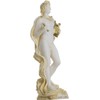 Apollo God of Music Poetry Art Gold Tone Alabaster Statue