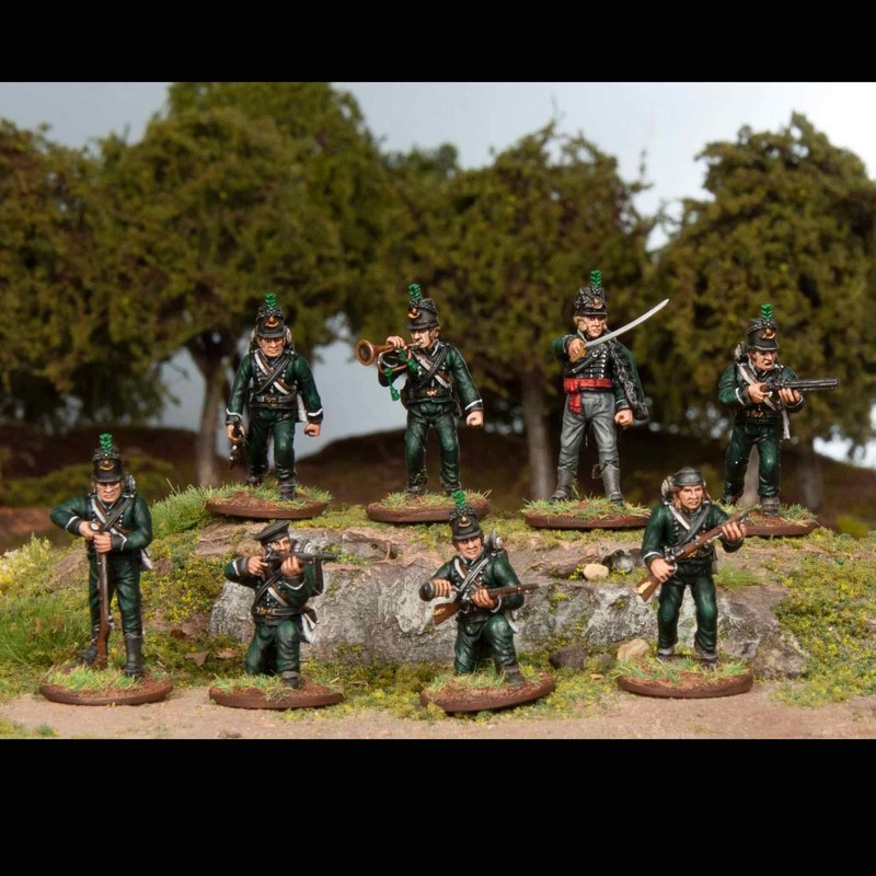 Napoleon's Wars: British Riflemen (32 Multi Part Hard Plastic 28mm