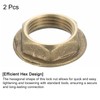 sourcing map G3/8 Pipe Fitting Hex Flange Lock Nut Locknut