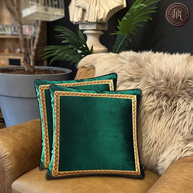 DezignicoHome Decorative Velvet Throw Pillow Covers for Sofa Couch Bed