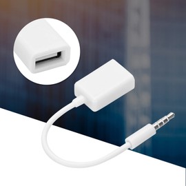 GOWENIC USB to 3.5mm Audio Adapter, USB Female to 3.5mm Male Jack AUX Audio Cable Converter for Car