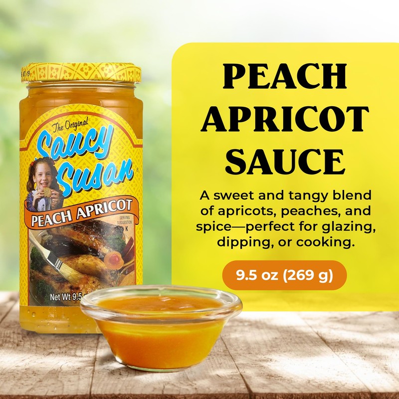 Saucy Susan Peach Apricot ORIGINAL Sauce 9.5 oz Jar –