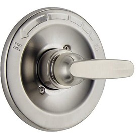 Delta Faucet Foundations 13 Series Single-Function Shower Valve Trim Kit, Shower Handle, Delta Shower Trim Kit, Stainless BT13010-SS (Valve Not Included)