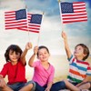 Pack of 50 American Flags with wood Stick, 12x18 Inch