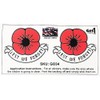 Poppy Car Sticker Lest We Forget - in Support of