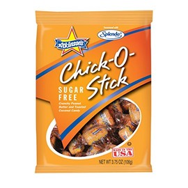 Atkinson Sugar Free Chick-O-Stick, 12 Pieces, 3.75 Ounce Bags, No Trans Fat, Peanut Butter and Coconut Candy