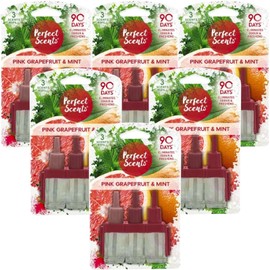 Perfect Scents 3 Scents Air Freshener Refill 6 Pack - Compatible with 3volution Pink Grapefruit & Mint - 20ml