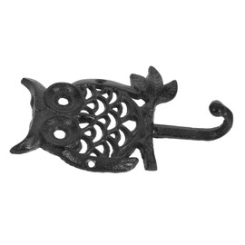 Operitacx Cozy Owl Key Holder Cast Iron Decorative Hooks for Wall Bird Hooks for Kitchen
