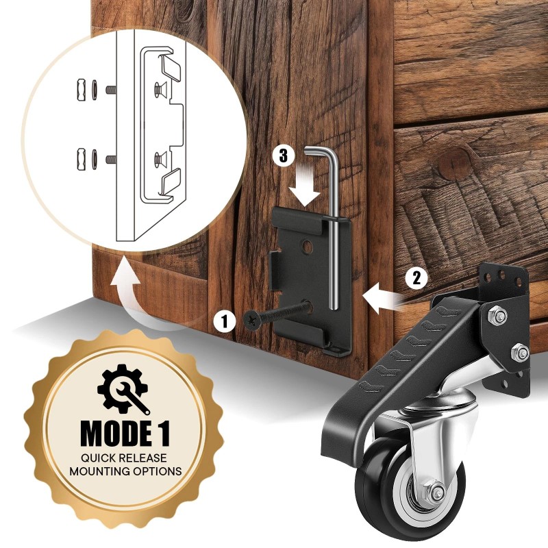 Spacecare Workbench Casters Kit 600Lbs Heavy Duty Quick Release 2