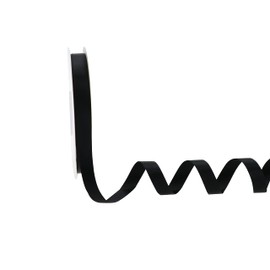 DINDOSAL Black Ribbon 1/2 Inch Satin Ribbon Silk Ribbon for Wedding Decor Thin Black Ribbon for Gift Wrapping Hair Ribbon for Crafts Bridal Shower Invitation Bouquet Wrap - 50Yards