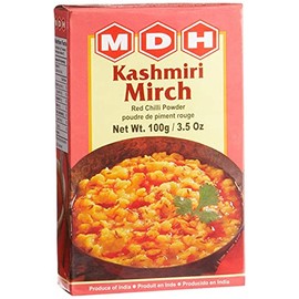 MDH Kashmiri Mirch (Red Chilli Powder), 3.5-Ounce Boxes (Pack of 10)