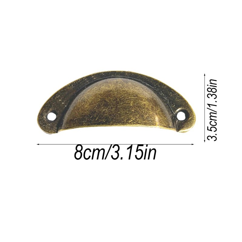 Shell Handle, 4 Pcs Retro Door Handle, Cabinet Handles, Shell