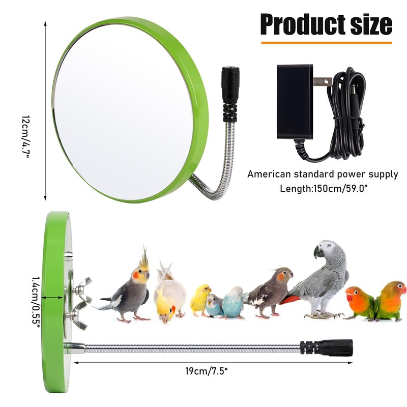 MUDUOBAN Bird Heater for Cage Thermostatical Bird Warmer Heater Pad