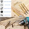 Titanium Coated HSS Twist Drill Bits - 6pcs 3-8mm Serrated