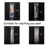 100 Count Clear Resealable Tall Thin Zip Bags, Long Thin