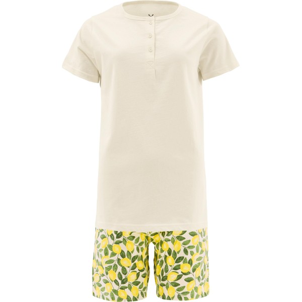Erwin Müller Damen-Shorty Single-Jersey Allover Zitronen gelb Größe 48 -