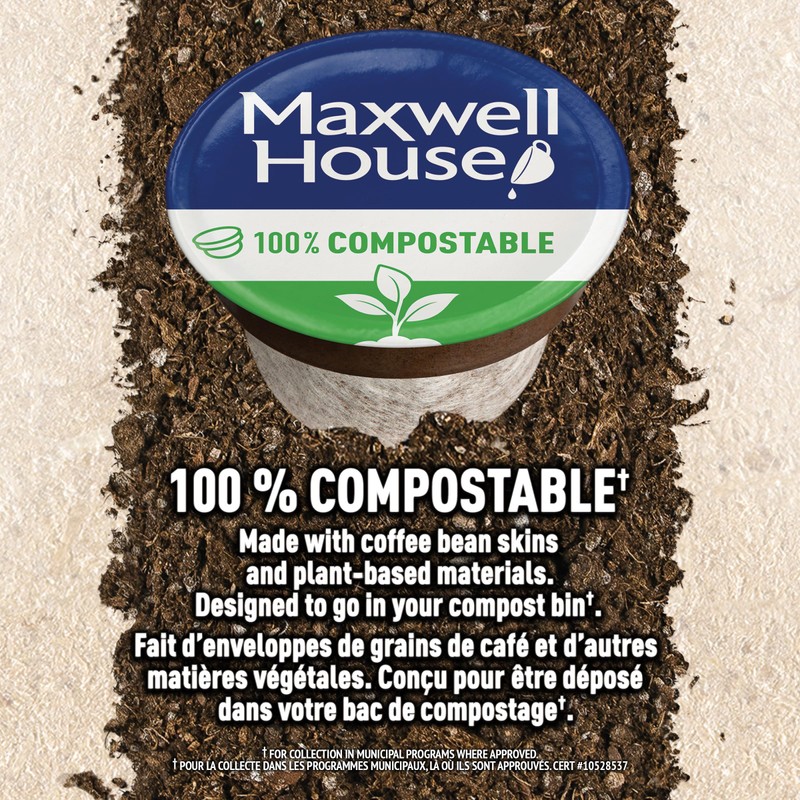 Maxwell House French Vanilla Coffee 100% Compostable K Cup Coffee