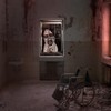 2 Pcs Scary Halloween Window Decorations-Creepy Female Ghost Window Curtain