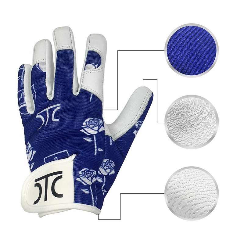 D.C.T Real Leather Goat Skin working gloves (X-Large, Blue)