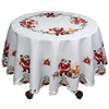 Creative Linens Holiday Christmas Tablecloth 68” Round with 8 Napkins