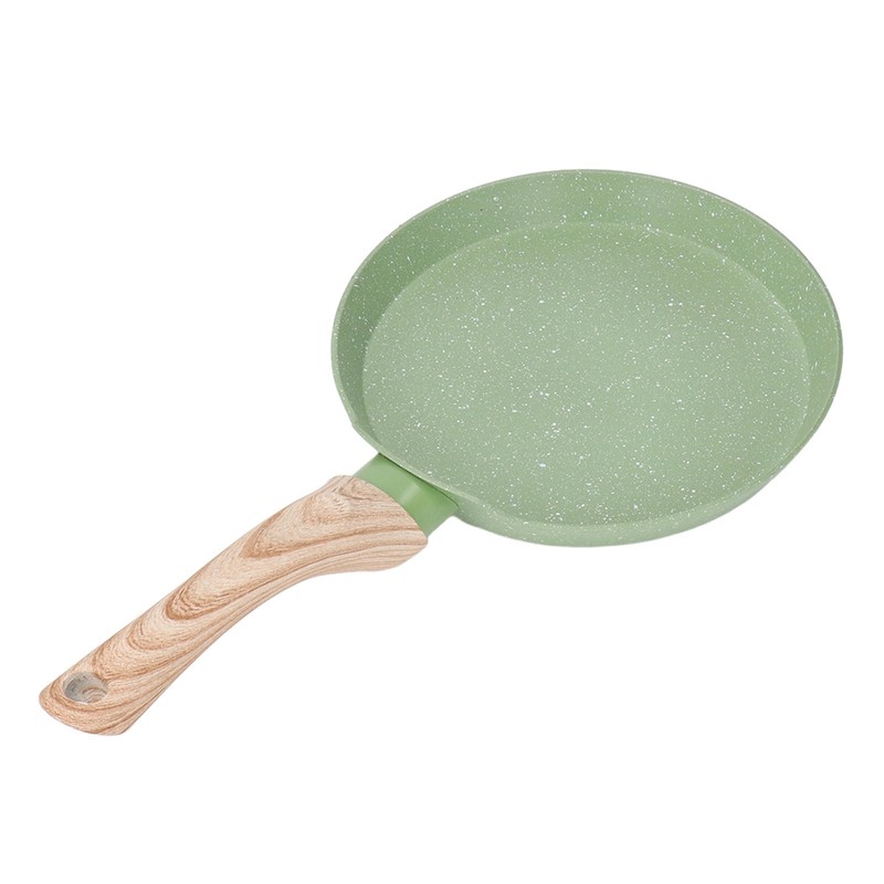 Frying Pan Wood Handle Aluminum Alloy Cooking Skillet Fast Heating