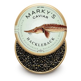 MARKY'S Hackleback Black American Caviar - 1 oz / 28 g - Premium Malossol Black Roe - GUARANTEED OVERNIGHT